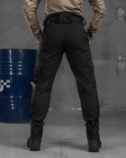 Тактические штаны софтшел черные draft высокая талия M - изображение 3