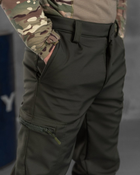 Тактичні штани softshell oliva з гумкою S - зображення 4
