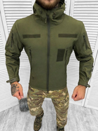 Осіння тактична куртка софтшел squat oliva XL - зображення 1