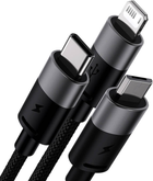 Kabel Baseus StarSpeed micro-USB - Lightning - USB Type-C 0.6 m Black (P10319900111-00) - obraz 2