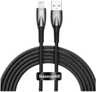 Kabel Baseus Glimmer USB Type-A - Lightning 2 m Black (CADH000301) - obraz 1