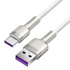 Kabel Baseus Cafule USB Type-A - USB Type-C 1 m White (CAKF000102) - obraz 2