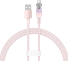 Kabel Baseus Explorer USB Type-A - Lightning 1 m Pink (CATS010004) - obraz 1