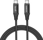 Kabel Budi USB Type-C - USB Type-C 1.5 m Black (220TT15) - obraz 1