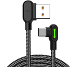 Kabel kątowy Mcdodo LED USB Type-A - USB Type-C 1.8 m Black (CA-5282) - obraz 1