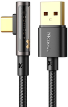 Kabel kątowy Mcdodo USB Type-A - USB Type-C 1.8 m Black (CA-3381) - obraz 2