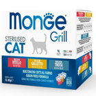 Вологий корм Monge Cat GRILL MIX Sterilised Півень/форель/телятина