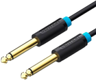 Kabel audio Vention 6.35 mm - 6.35 mm 3 m Black (6922794728523) - obraz 1