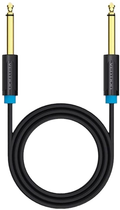Kabel audio Vention 6.35 mm - 6.35 mm 5 m Black (6922794728530) - obraz 1