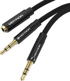 Kabel Vention 3.5 mm - 2 x 3.5 mm 1 m Black (6922794734494) - obraz 1