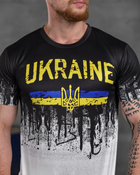 Тактична футболка потоотводящая Ukraine чорно - сіра розмір М - зображення 5
