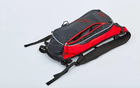 Рюкзак мото вело сумка с местом под питьевую воду питьевой системой на 2 отделения 6 л 49х16х8 см (476640-Prob) Черный с красным - изображение 4