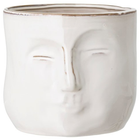 Doniczka do kwiatów Bloomingville Face Flowerpot 18.5 x 15.5 x 16.5 cm Biała (82048963)