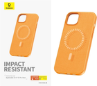 Etui Baseus Fauxther Series MagSafe do Apple iPhone 15 Pro Max Orange (P60157305713-03) - obraz 1