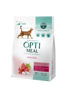 Сухой корм для кошек Optimeal Extra Taste с высоким содержанием телятины