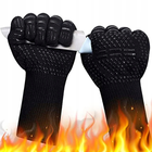 Термостійкі рукавиці для барбекю та кухні Чорні - изображение 2