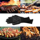 Термостійкі рукавиці для барбекю та кухні Чорні - зображення 3