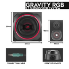 System akustyczny  SpeedLink Gravity RGB 2.1 Speaker System (4027301815474) - obraz 3