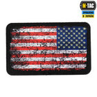 Нашивка M-Tac флаг США реверс винтаж (80х50 мм) Black/GID - изображение 1