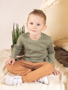 Дитяча футболка з довгими рукавами для хлопчика Nicol 206140 128 см Зелена (5905601018599) - зображення 3