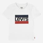 Koszulka dziecięca dla dziewczynki Levis 3EK827-001 110 cm (5A) Biała (3666643067281) - obraz 1