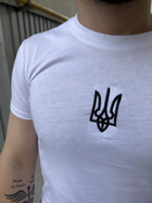 Мужская футболка Intruder свободного кроя с вышивкой трезубцем белая размер 2XL - изображение 3