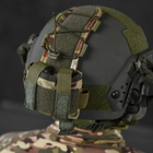 Карман-противовес с липучками на шлем / Подсумок на каску мультикам размер 8,5х11х3 см - изображение 1
