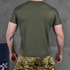 Мужская потоотводящая футболка с принтом "Йода" Coolmax олива размер 2XL - изображение 4