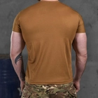 Чоловіча потовідвідна футболка Coolmax з принтом "НГУ" койот розмір L - зображення 4