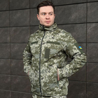 Чоловіча Водовідштовхувальна Куртка Soft Shell на мікрофлісі з липучками для шевронів піксель розмір 3XL - зображення 3