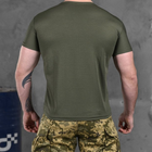 Чоловіча потовідвідна футболка Coolmax з принтом "Піхота" олива розмір XL - зображення 4