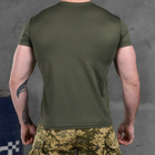 Мужская потоотводящая футболка с принтом "Штурмовик" Coolmax олива размер L - изображение 4