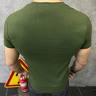 Універсальна чоловіча футболка з патріотичним принтом кулір олива розмір S - зображення 3