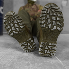 Чоловічі шкіряні кросівки із сітчастими вставками олива розмір 43 - зображення 5