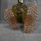 Мужские кожаные кроссовки с вставками текстиля койот размер 41 - изображение 5