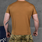Мужская потоотводящая футболка Coolmax с принтом "Слава Украине" койот размер 2XL - изображение 4