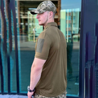 Мужское Поло CollMax с липучками для шевронов / Легкая футболка хаки размер 2XL - изображение 7