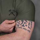 Мужская потоотводящая футболка Coolmax с принтом "Чеpеп" олива размер S - изображение 6