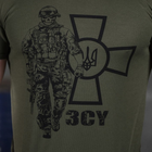 Потовідвідна чоловіча футболка Coolmax з принтом "Сoлдaт" олива розмір L - зображення 5