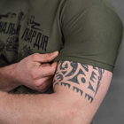 Мужская потоотводящая футболка Coolmax НГУ олива размер M - изображение 6
