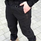 Міцні Чоловічі Штани "Кайман 2.0" з посиленою зоною колін / Щільні Брюки чорні розмір 3XL - зображення 3