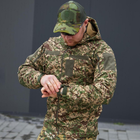 Чоловіча Водовідштовхуюча Куртка Хижак Military "Soft Shell" з капюшоном камуфляжна розмір S - зображення 3