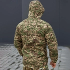 Чоловіча Водовідштовхуюча Куртка Хижак Military "Soft Shell" з капюшоном камуфляжна розмір S - зображення 4