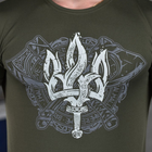 Потоотводящая мужская футболка Odin Coolmax с принтом "Coat of arms" олива размер 2XL - изображение 6