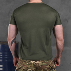Мужская потоотводящая футболка Coolmax НГУ олива размер S - изображение 4