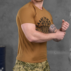 Мужская потоотводящая футболка Coolmax с принтом "Слава Украине" койот размер XL - изображение 3