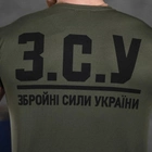 Потоотводящая мужская футболка Coolmax олива размер 2XL - изображение 6