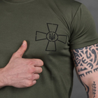 Потоотводящая мужская футболка Coolmax олива размер S - изображение 5