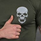 Потоотводящая мужская футболка Odin Coolmax с принтом "Skull" олива размер L - изображение 5