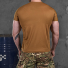 Потовідвідна чоловіча футболка Coolmax із принтом "З богом за Україну" койот розмір XL - зображення 3